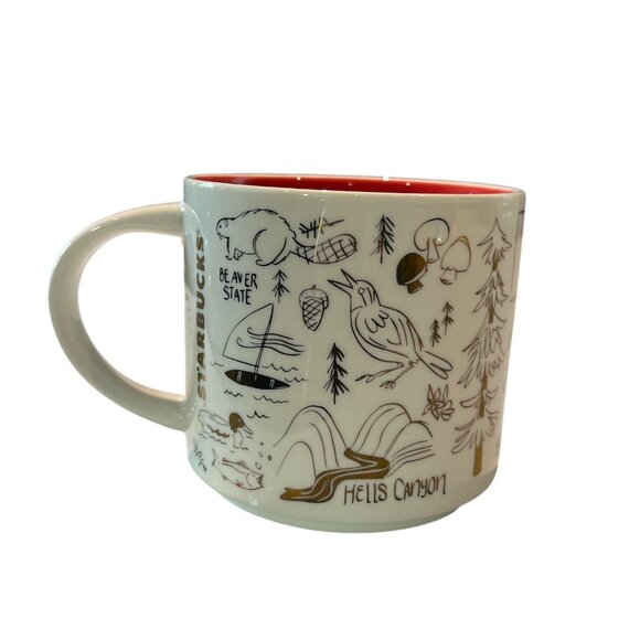 STARBUCKS BEEN THERE SERIES Mug Oregon '18 Wilderness Fishing Country Mountains - Picture 4 of 8